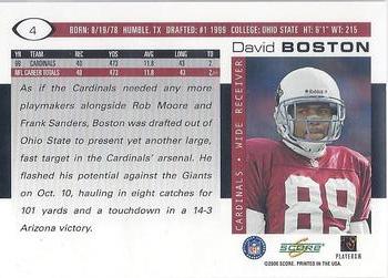 2000 Score #4 David Boston Back