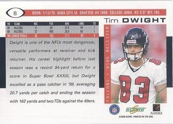 2000 Score #8 Tim Dwight Back