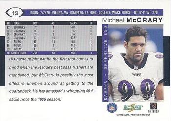 2000 Score #19 Michael McCrary Back