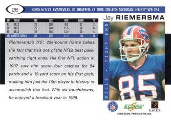 2000 Score #26 Jay Riemersma Back