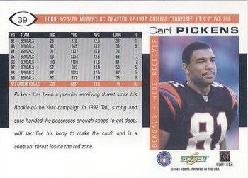 2000 Score #39 Carl Pickens Back