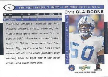 2000 Score #70 Chris Claiborne Back