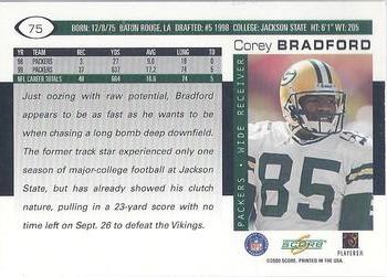 2000 Score #75 Corey Bradford Back