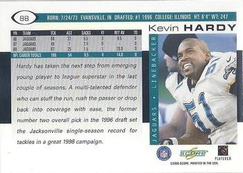 2000 Score #88 Kevin Hardy Back