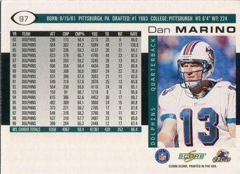 2000 Score #97 Dan Marino Back