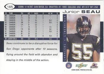2000 Score #165 Junior Seau Back