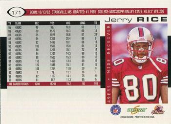 2000 Score #171 Jerry Rice Back