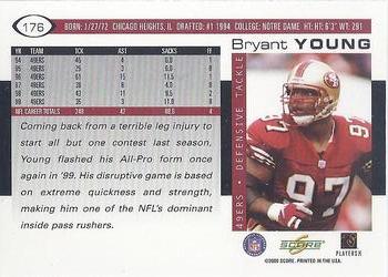 2000 Score #176 Bryant Young Back