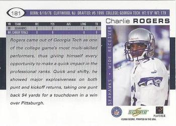 2000 Score #181 Charlie Rogers Back