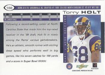 2000 Score #188 Torry Holt Back