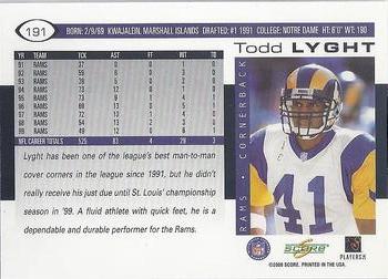 2000 Score #191 Todd Lyght Back