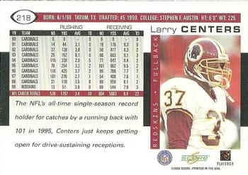 2000 Score #218 Larry Centers Back