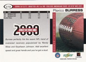 2000 Score #279 Plaxico Burress Back