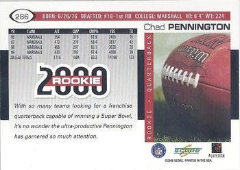 2000 Score #286 Chad Pennington Back