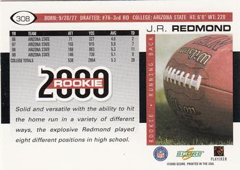 2000 Score #308 J.R. Redmond Back