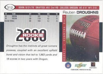 2000 Score #312 Reuben Droughns Back