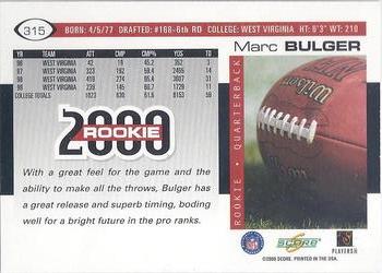 2000 Score #315 Marc Bulger Back