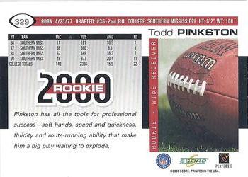 2000 Score #329 Todd Pinkston Back