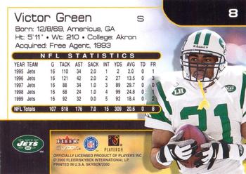 2000 SkyBox #8 Victor Green Back