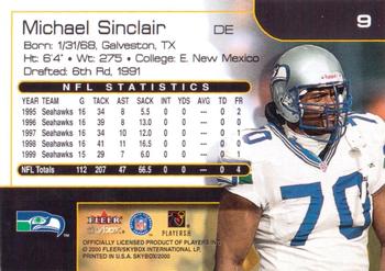 2000 SkyBox #9 Michael Sinclair Back