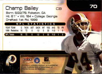 2000 SkyBox #70 Champ Bailey Back