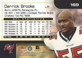 2000 SkyBox #169 Derrick Brooks Back