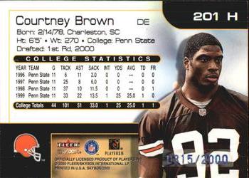 2000 SkyBox #201 H Courtney Brown Back