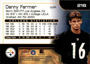 2000 SkyBox #216 Danny Farmer Back