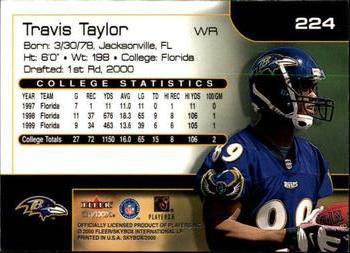 2000 SkyBox #224 Travis Taylor Back