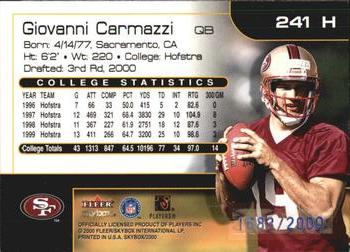 2000 SkyBox #241 H Giovanni Carmazzi Back