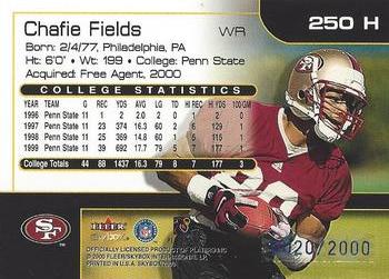 2000 SkyBox #250 H Chafie Fields Back