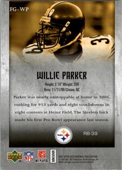 2007 Upper Deck First Edition - 1st and Goal #FG-WP Willie Parker Back