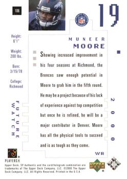 2000 SP Authentic #106 Muneer Moore Back