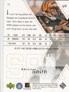 2000 SPx #16 Akili Smith Back