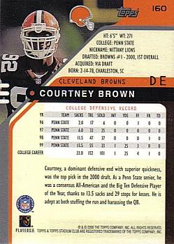 2000 Stadium Club #160 Courtney Brown Back