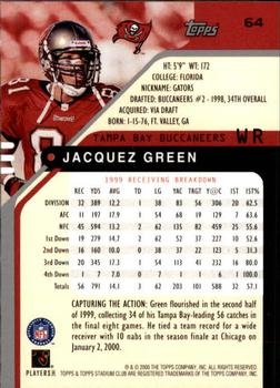 2000 Stadium Club #64 Jacquez Green Back