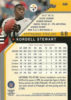 2000 Stadium Club #68 Kordell Stewart Back