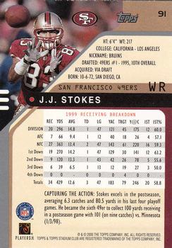 2000 Stadium Club #91 J.J. Stokes Back