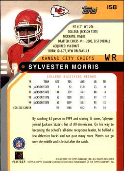 2000 Stadium Club #158 Sylvester Morris Back