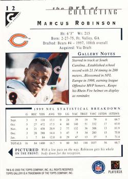 2000 Topps Gallery #12 Marcus Robinson Back