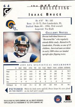 2000 Topps Gallery #64 Isaac Bruce Back