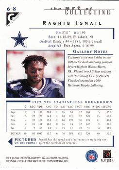 2000 Topps Gallery #68 Raghib Ismail Back