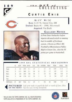 2000 Topps Gallery #109 Curtis Enis Back