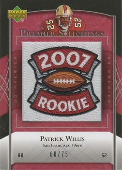 2007 Upper Deck Premier - Stitchings Variation #PS-9 Patrick Willis Front