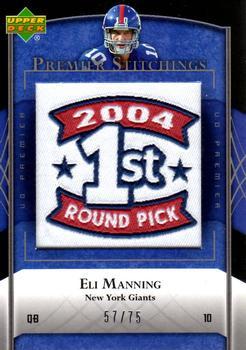 2007 Upper Deck Premier - Stitchings Variation #PS-65 Eli Manning Front