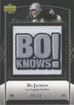 2007 Upper Deck Premier - Stitchings Variation #PS-76 Bo Jackson Front