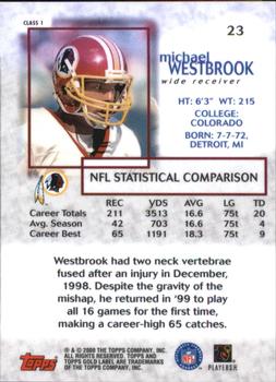 2000 Topps Gold Label #23 Michael Westbrook Back