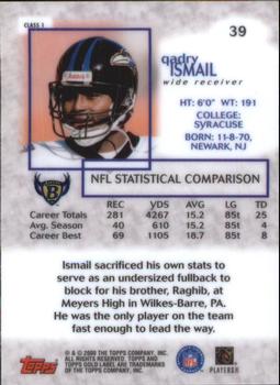 2000 Topps Gold Label #39 Qadry Ismail Back