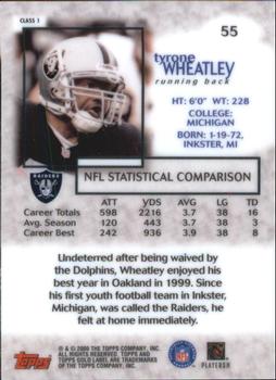 2000 Topps Gold Label #55 Tyrone Wheatley Back