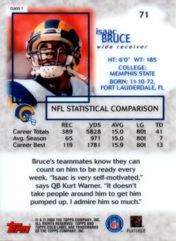 2000 Topps Gold Label #71 Isaac Bruce Back